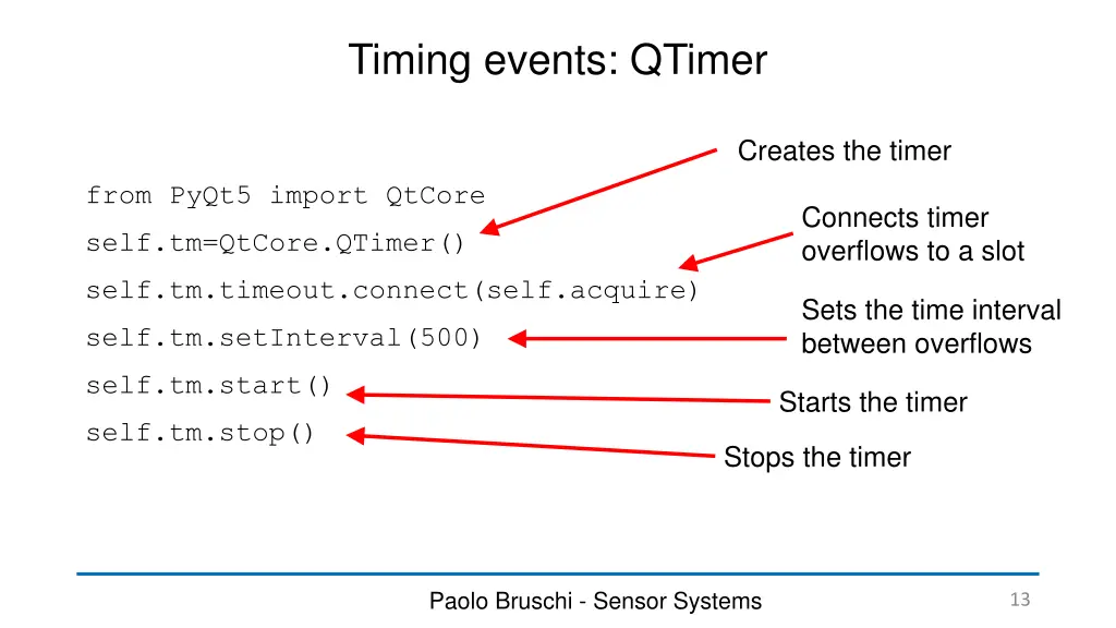 timing events qtimer
