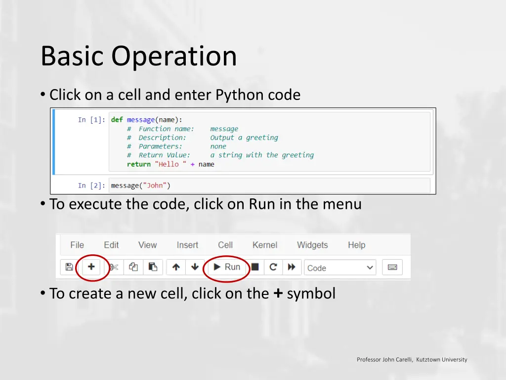 basic operation