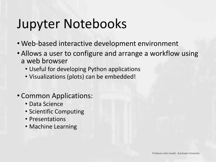 jupyter notebooks