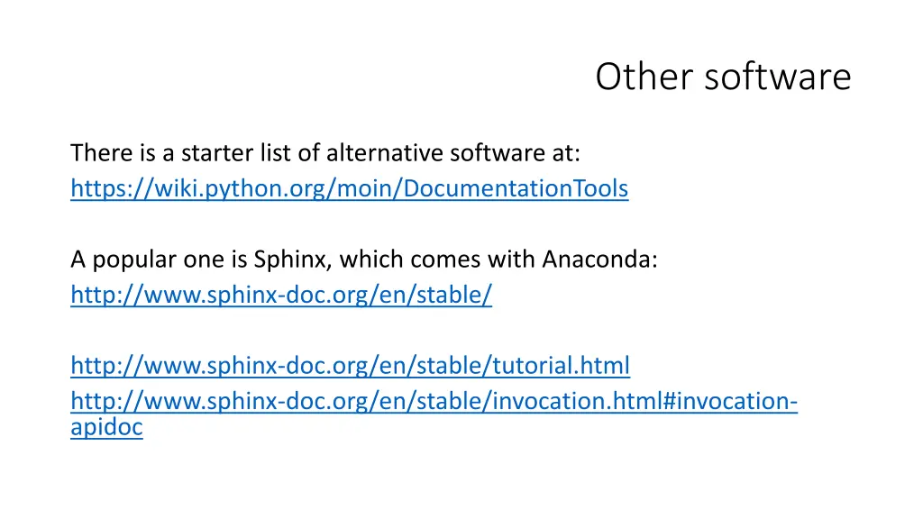 other software