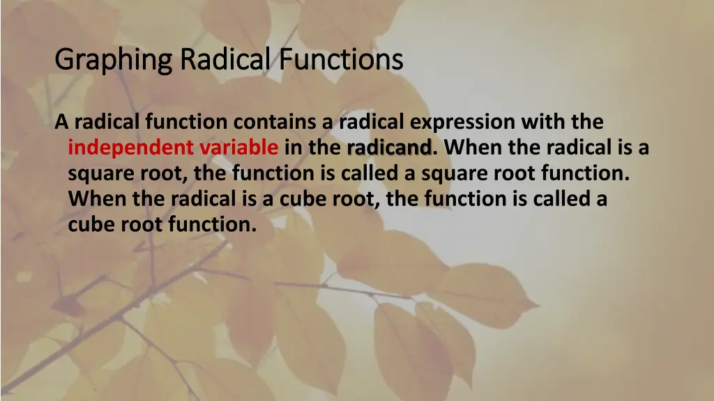 graphing radical functions graphing radical