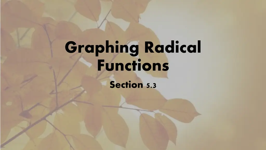 graphing radical functions