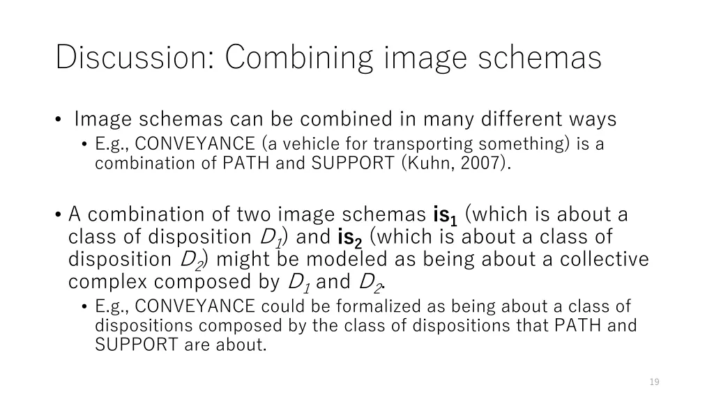 discussion combining image schemas