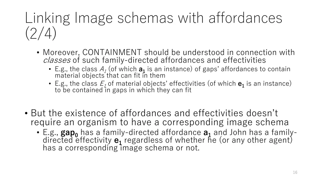 linking image schemas with affordances 2 4
