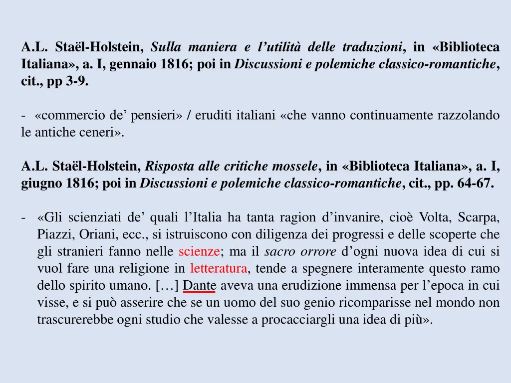 a l sta l holstein sulla maniera e l utilit delle