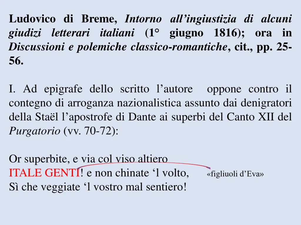 ludovico di breme intorno all ingiustizia