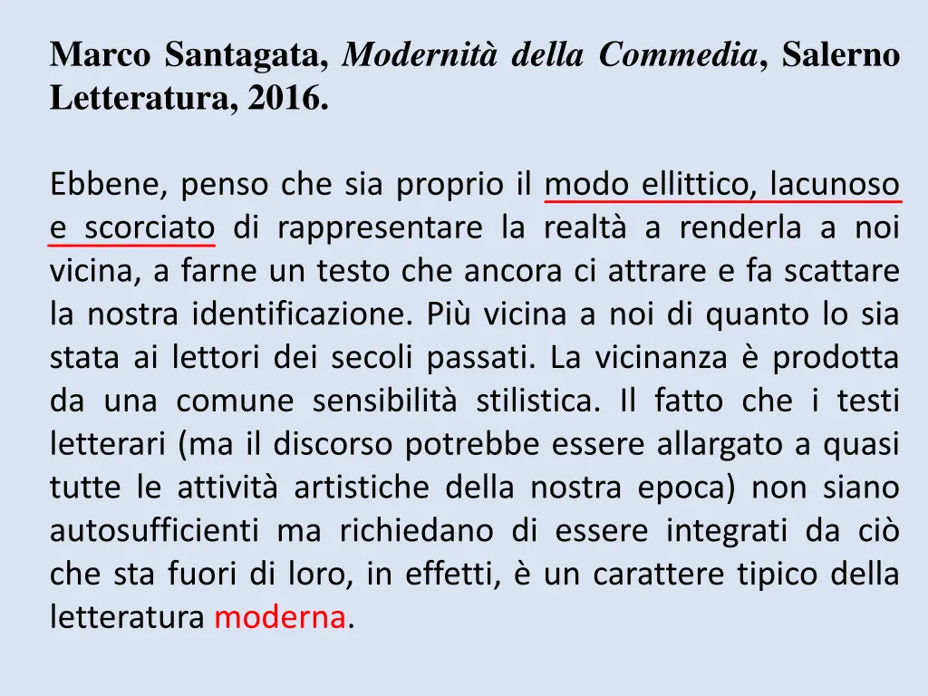 marco santagata modernit della commedia salerno 1