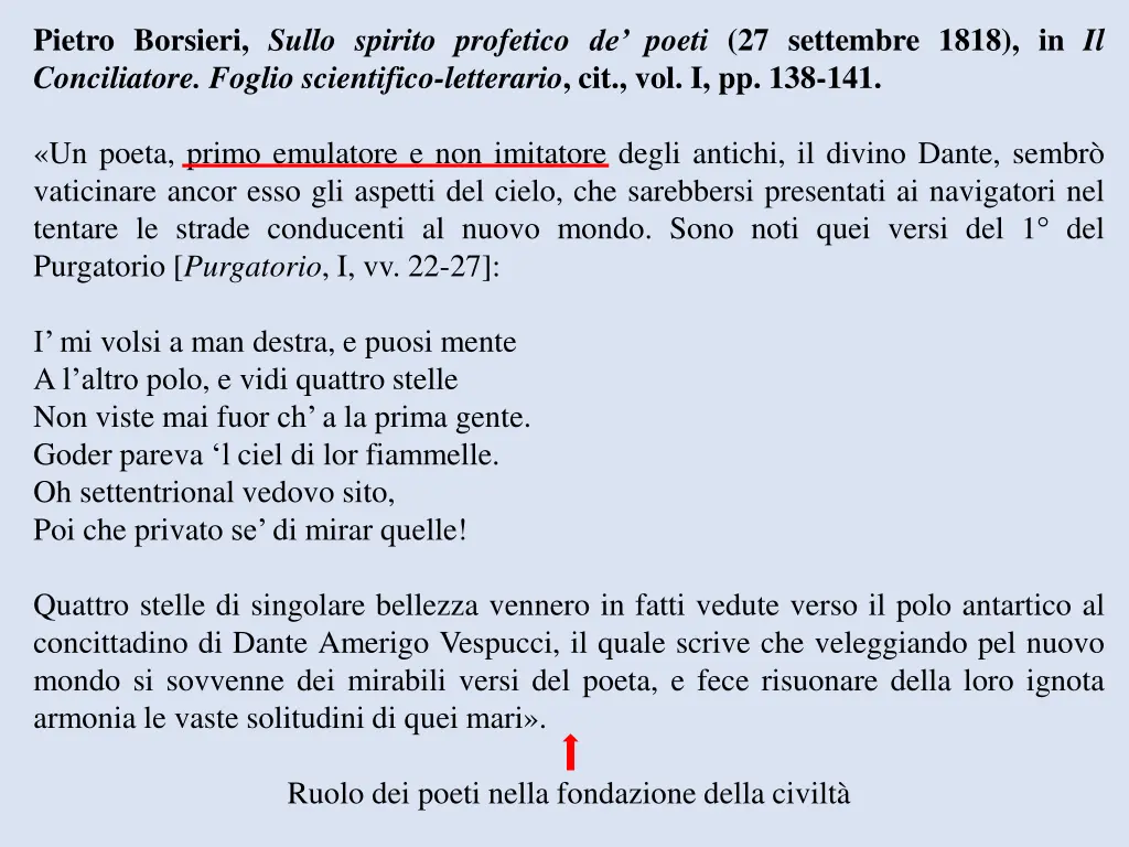 pietro borsieri sullo spirito profetico de poeti