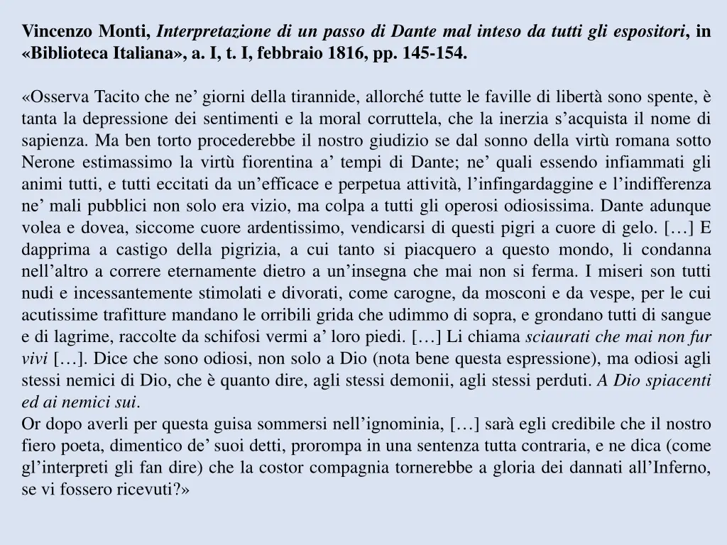 vincenzo monti interpretazione di un passo 1