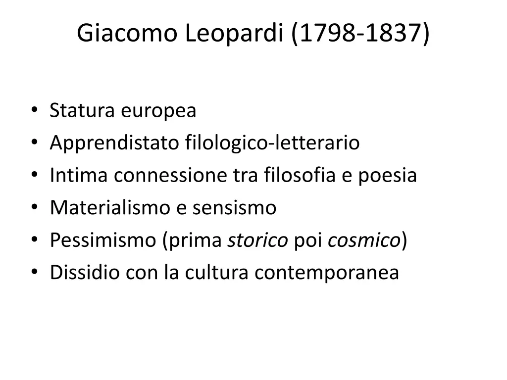 giacomo leopardi 1798 1837