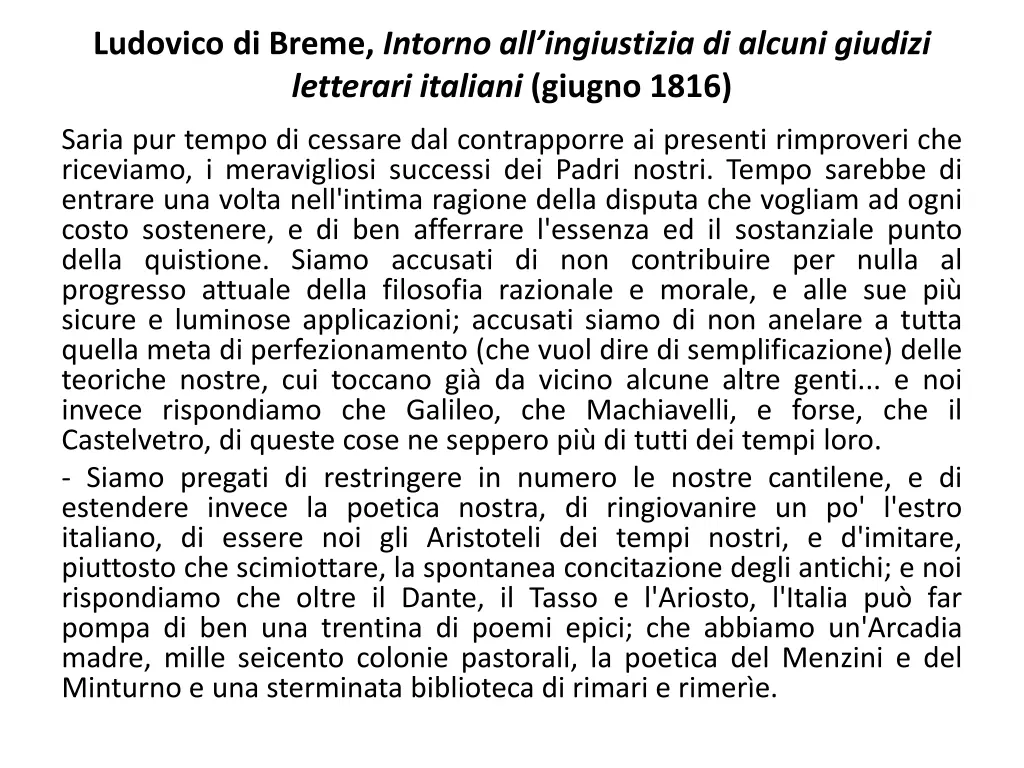 ludovico di breme intorno all ingiustizia
