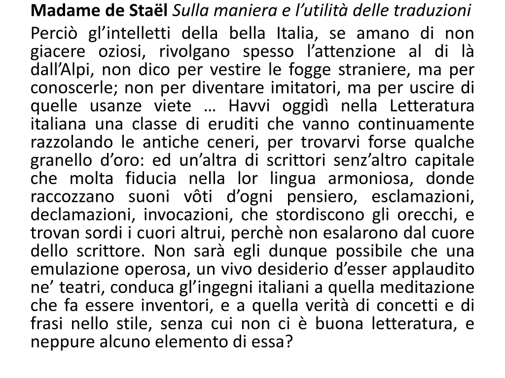 madame de sta l sulla maniera e l utilit delle