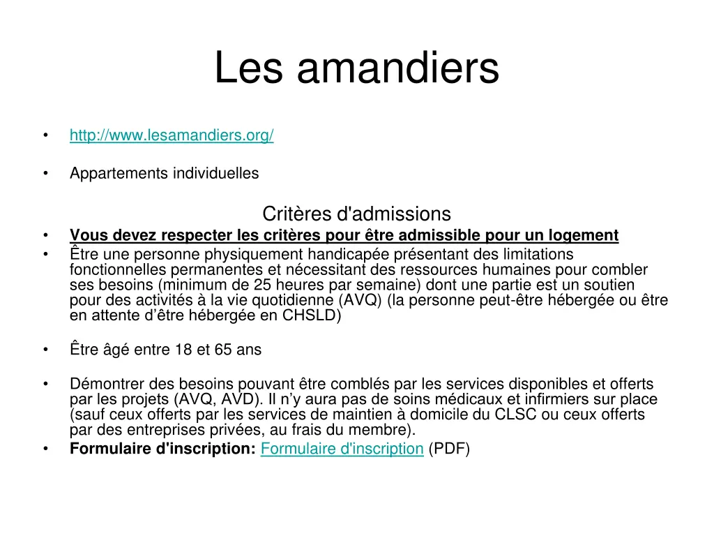 les amandiers