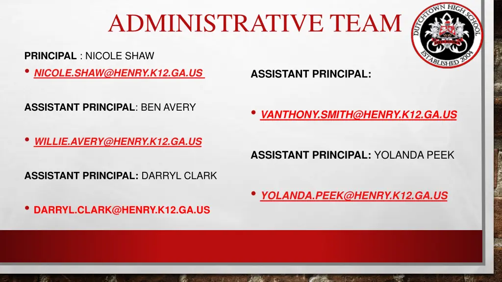 administrative team