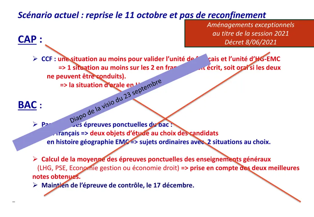 sc nario actuel reprise le 11 octobre