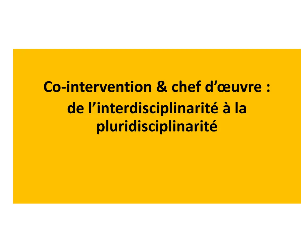 co intervention chef d uvre