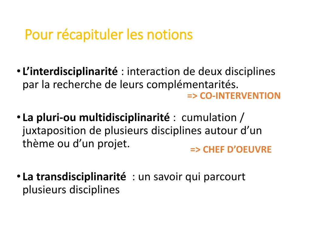 pour r capituler les notions pour r capituler