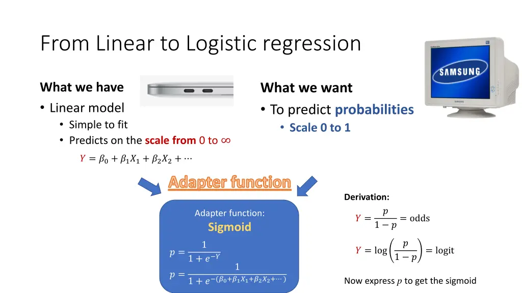 from linear to logistic regression
