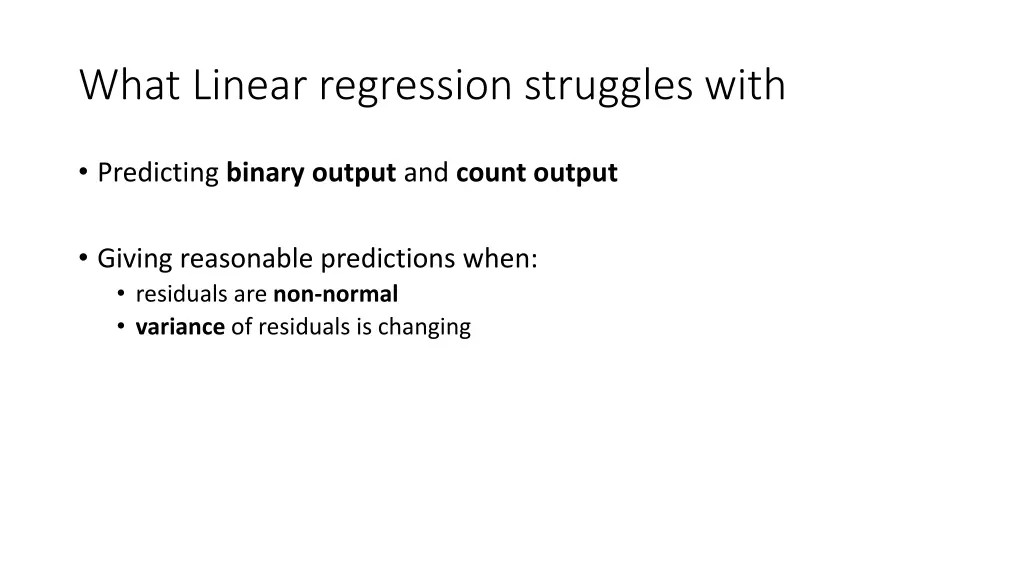 what linear regression struggles with