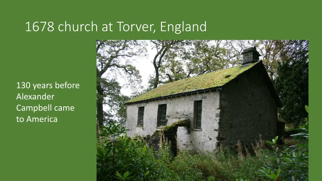 1678 church at torver england