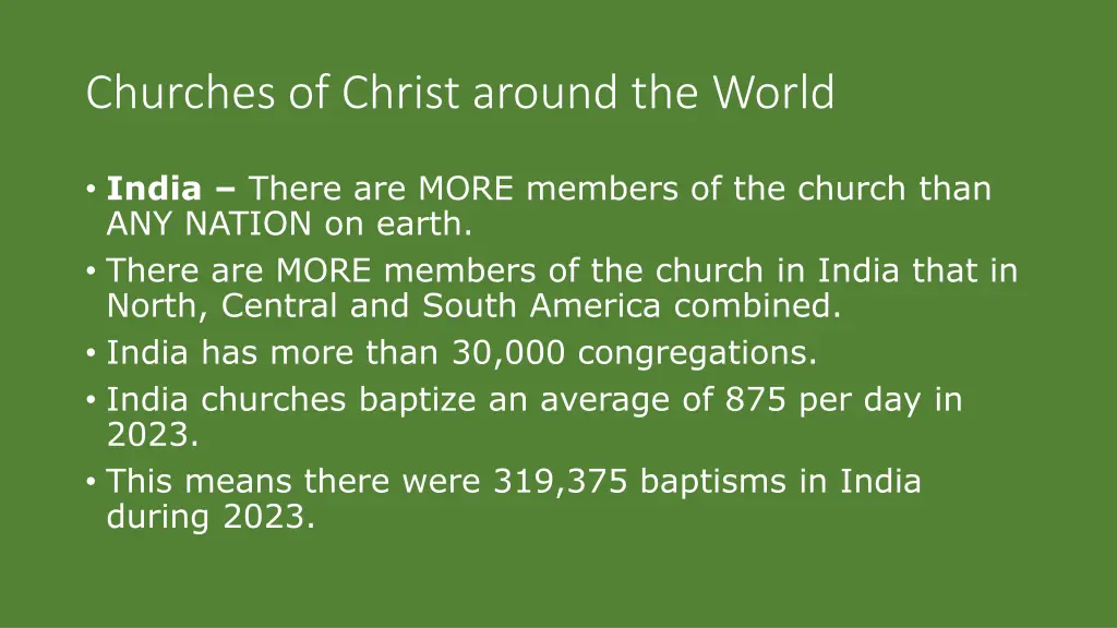 churches of christ around the world 1