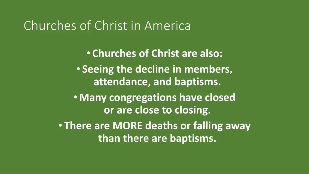 churches of christ in america 1