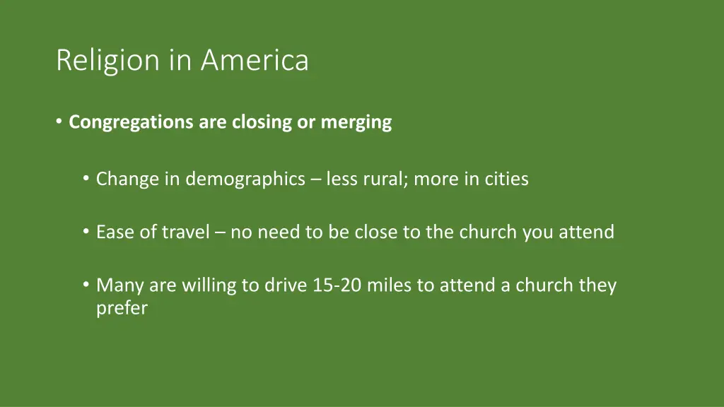 religion in america