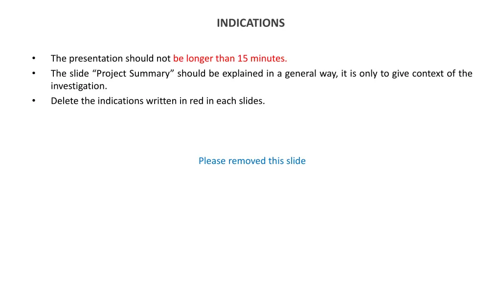 indications