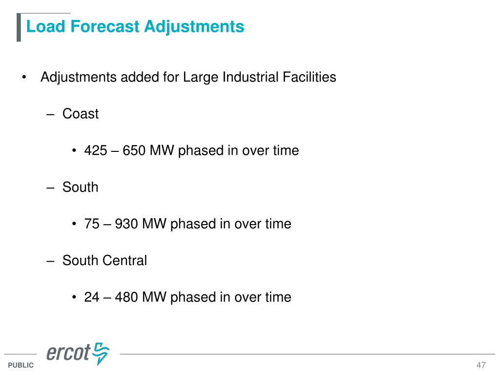 load forecast adjustments 2