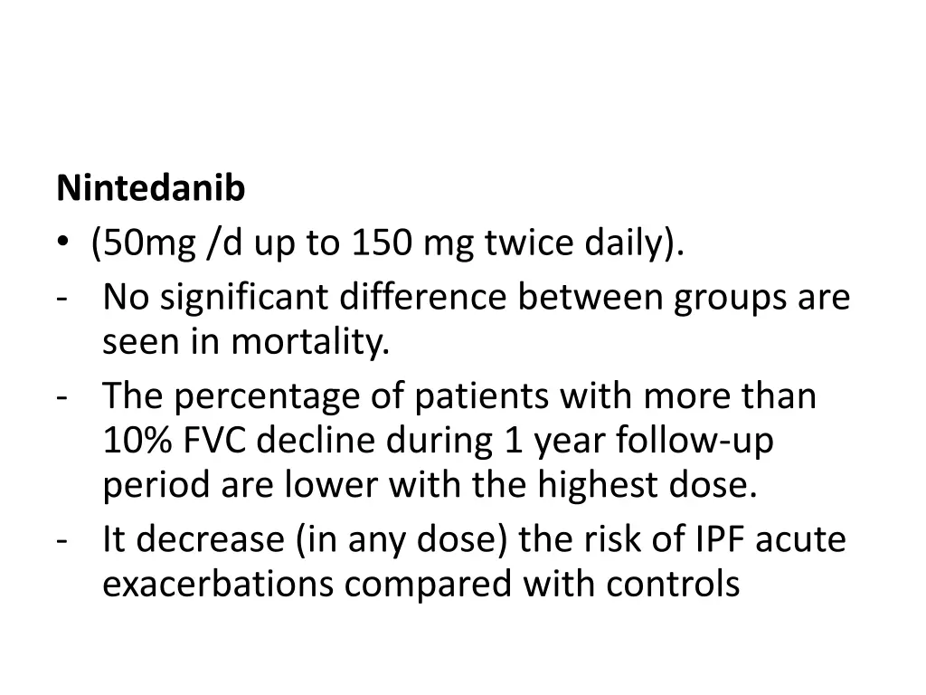 nintedanib 50mg d up to 150 mg twice daily