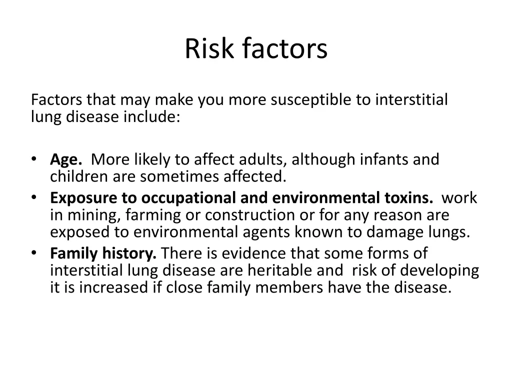 risk factors