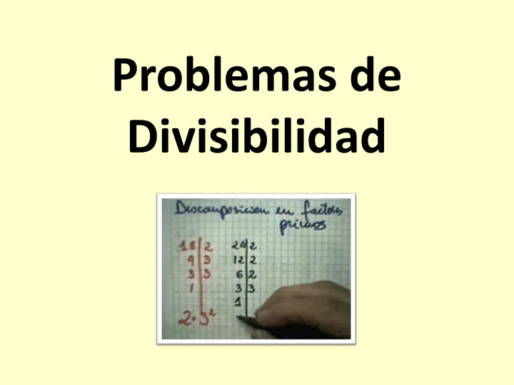 problemas de divisibilidad