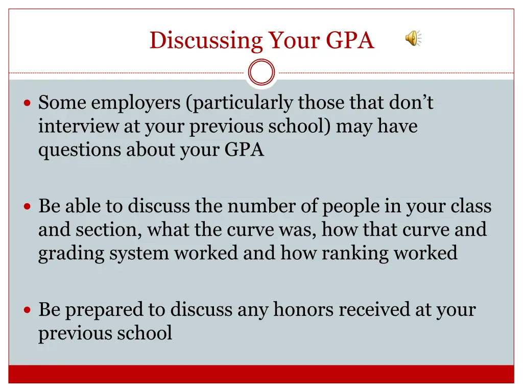 discussing your gpa