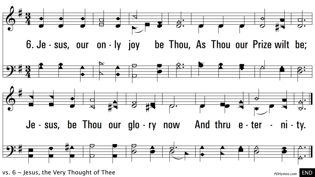 vs 6 jesus the very thought of thee