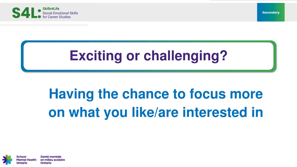 exciting or challenging 2