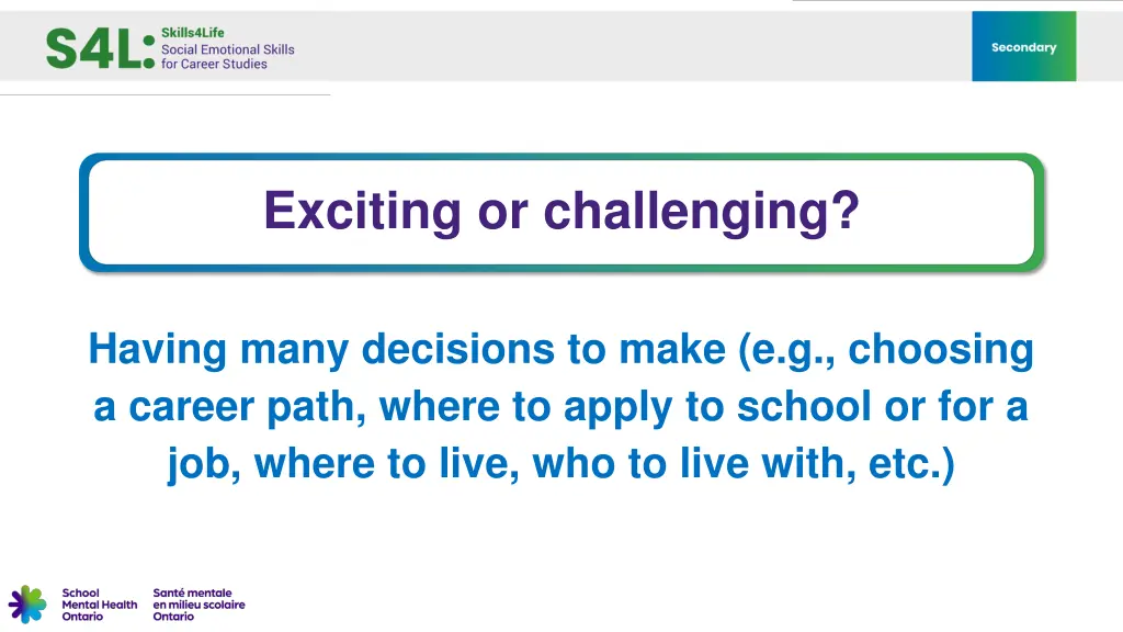 exciting or challenging 5