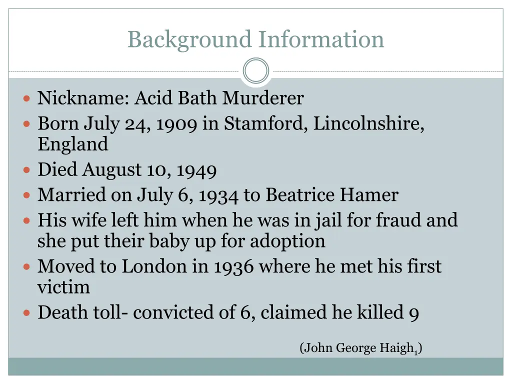background information