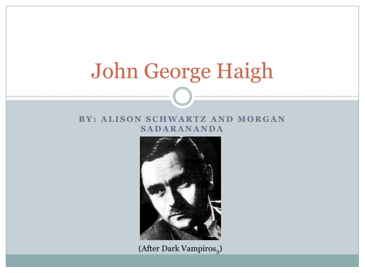 john george haigh