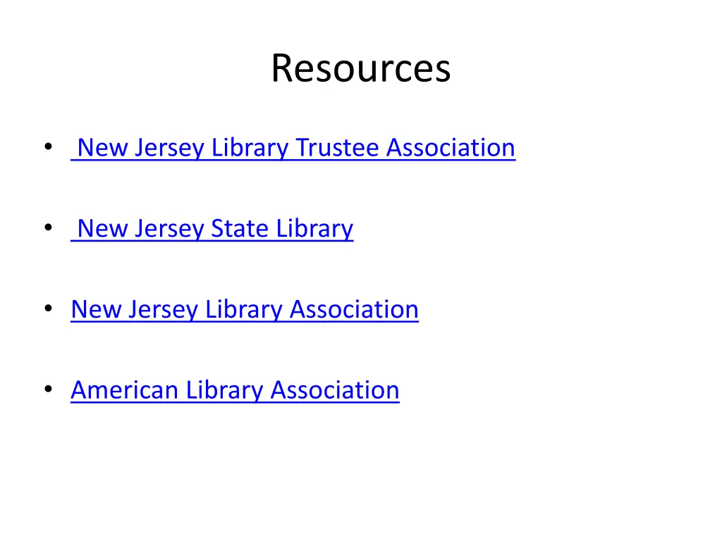 resources