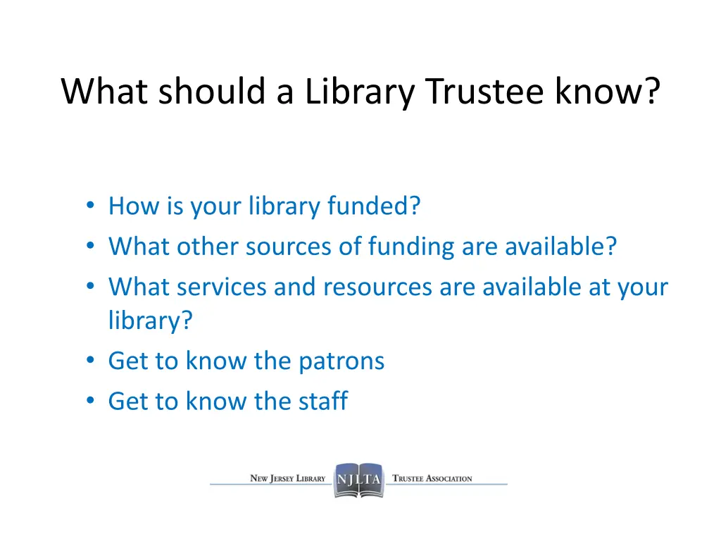what should a library trustee know 2