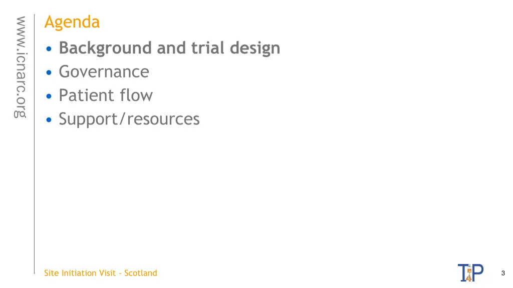 agenda background and trial design governance 1