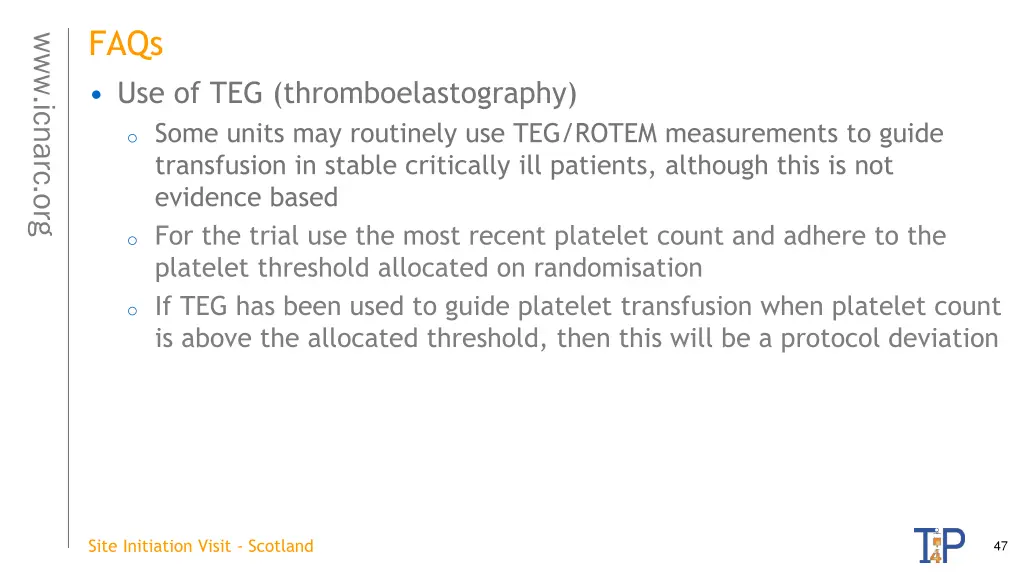 faqs use of teg thromboelastography o some units