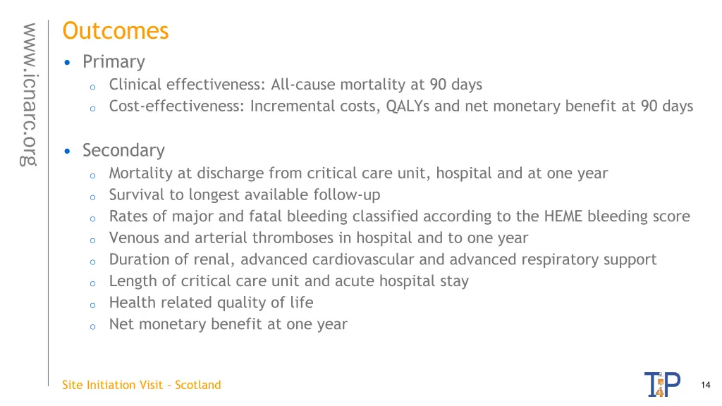 outcomes primary o clinical effectiveness