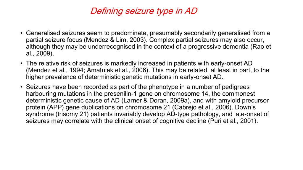 defining seizure type in ad