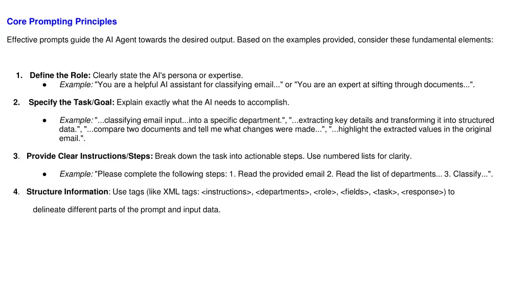 core prompting principles