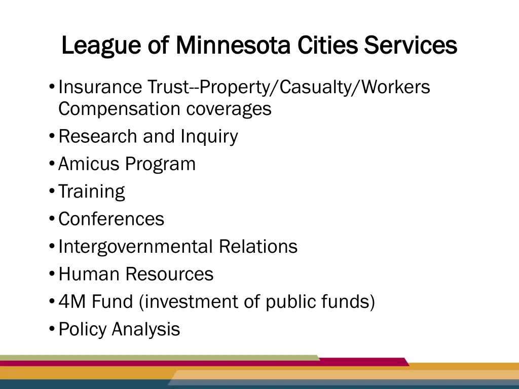 league of minnesota cities services league