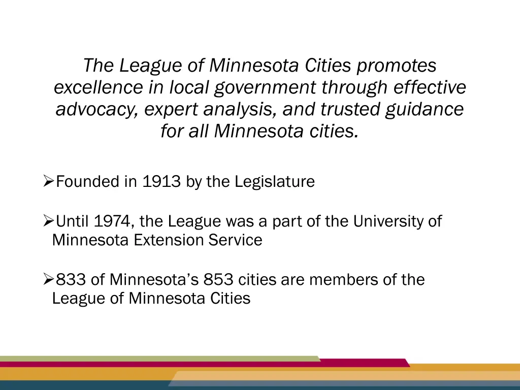 the league of minnesota cities promotes