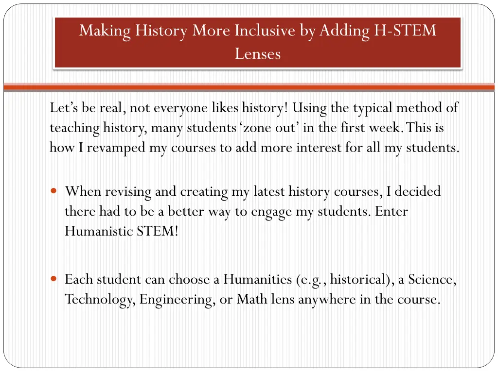 making history more inclusive by adding h stem 3