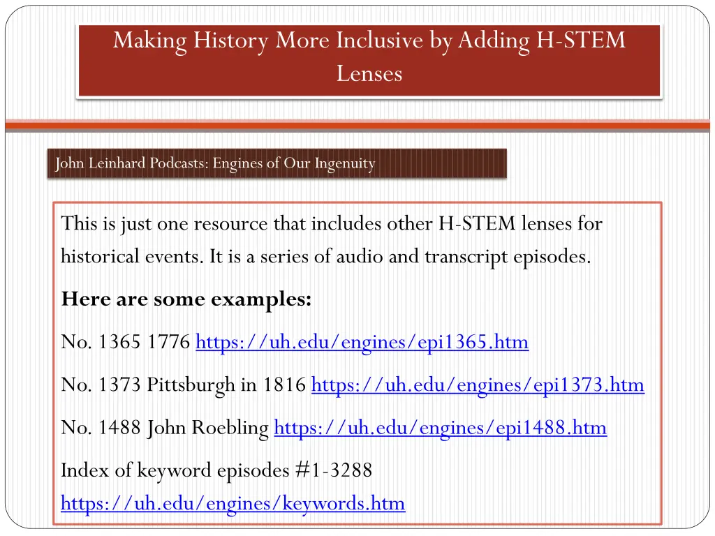 making history more inclusive by adding h stem 9