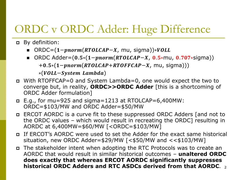 ordc v ordc adder huge difference